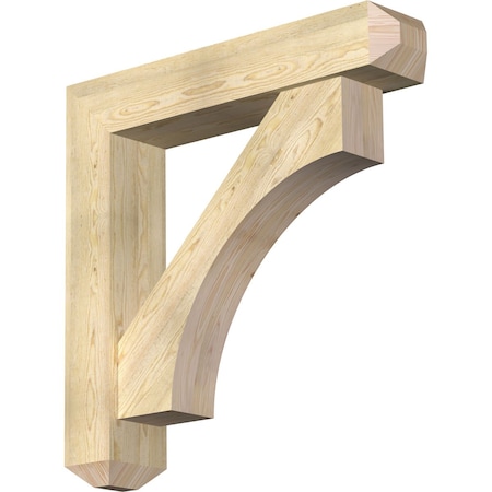 Westlake Craftsman Rough Sawn Bracket W/ Offset Brace, Douglas Fir, 8W X 40D X 40H